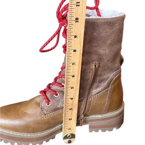 Call it Spring ladies Vegan Chunky, lace-up combat boot style-side zips-SIZE 9 - Picture 6 of 10